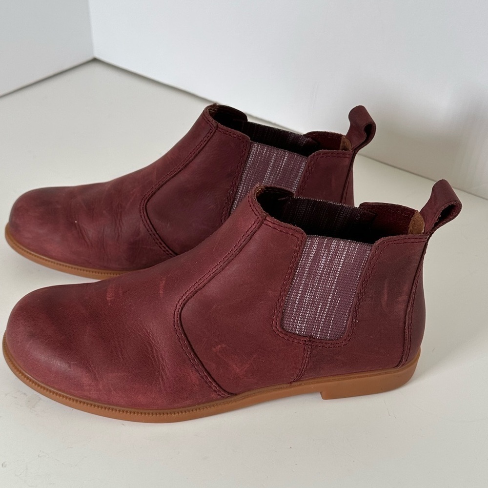 Kodiak Distressed Red Leather Round Toe Comfortable Chelsea Boots Sz 7.5M